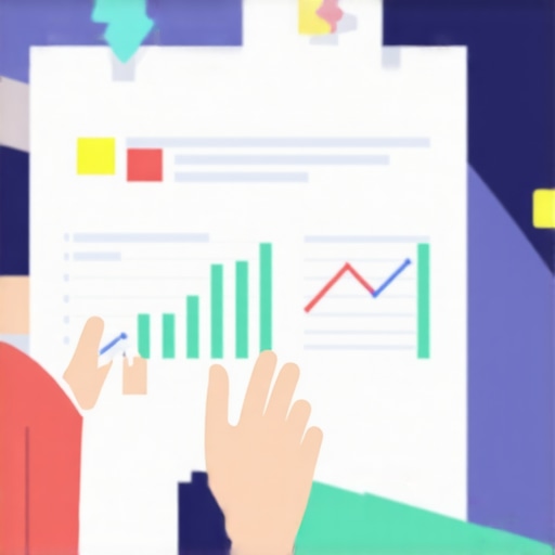 Digital graphs illustrating local SEO growth and community engagement