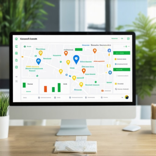 Digital analytics and maps representing advanced local SEO techniques.