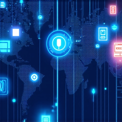 Digital map illustrating AI, multimedia, and voice search in local SEO