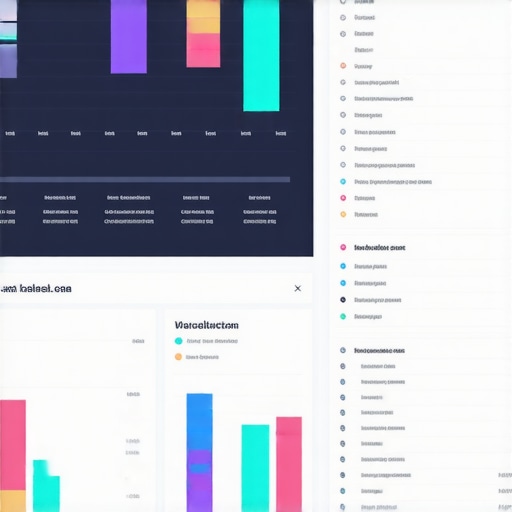 A digital dashboard displaying Google My Business analytics with predictive insights for local SEO.