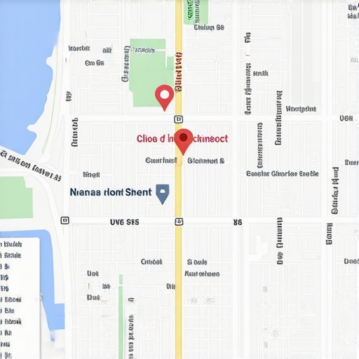 Map with data overlays showing local consumer behavior patterns