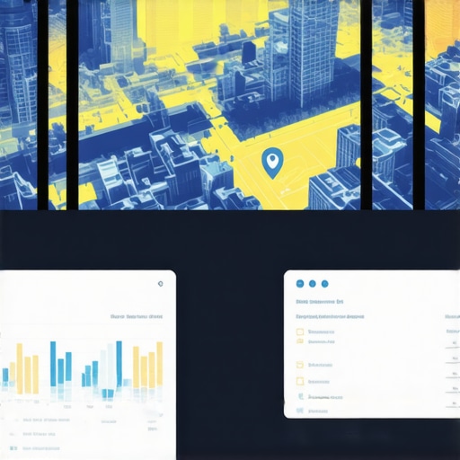 Illustration of geospatial heatmaps highlighting high-density customer areas for local SEO.