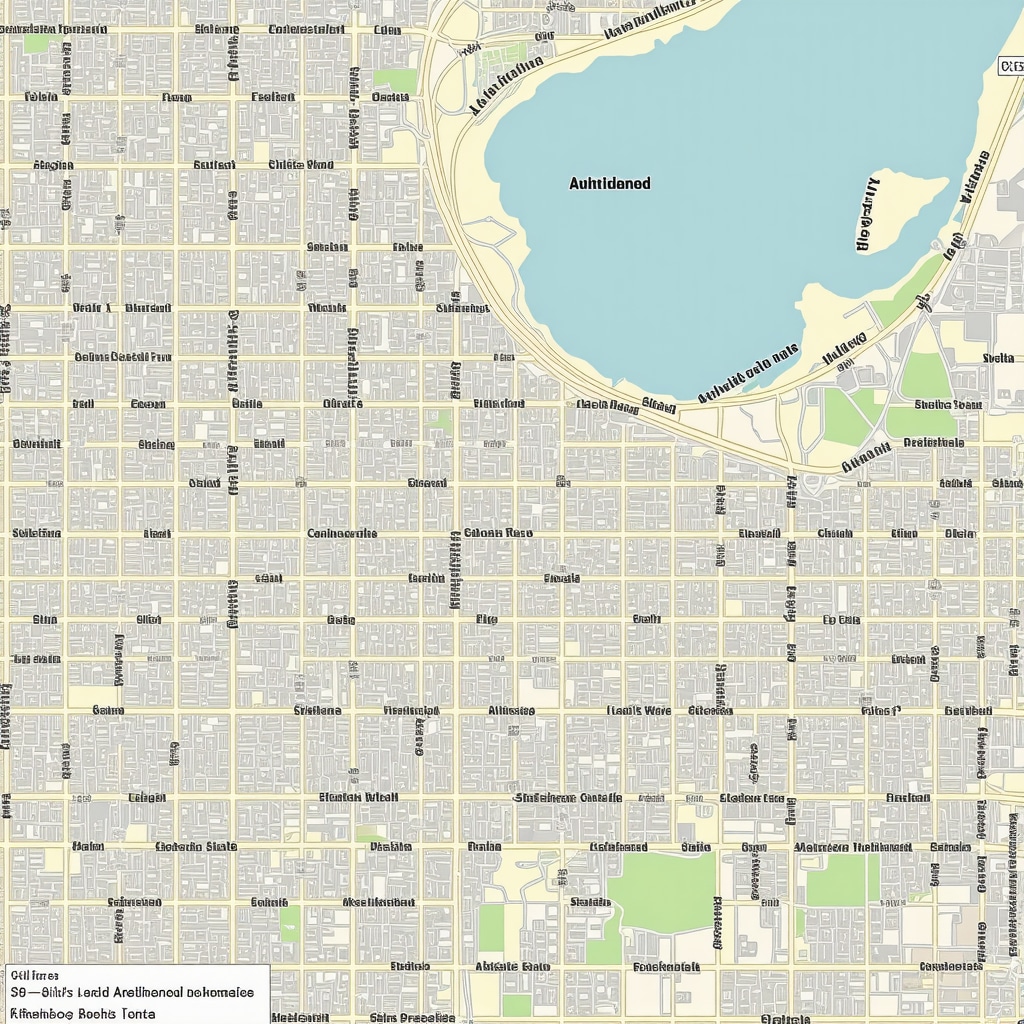 Map with data overlays showing neighborhood search trends