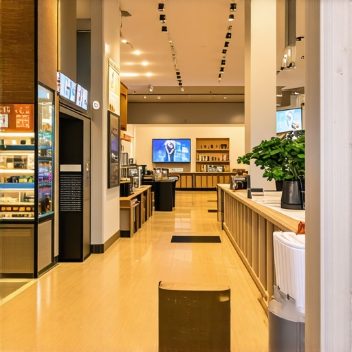 A 360-degree virtual tour interface showcasing a local business interior