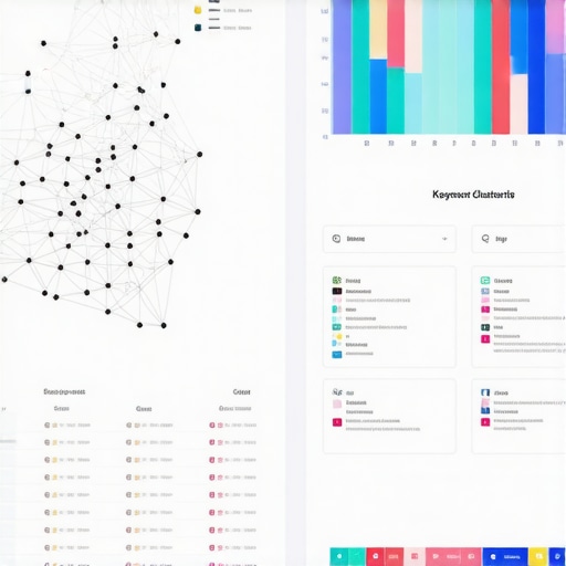 Diagram illustrating keyword clusters and semantic relationships enhancing local SEO