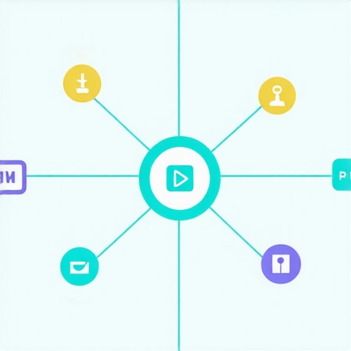 Diagram showing local websites linking to a business profile, representing backlink strategy.