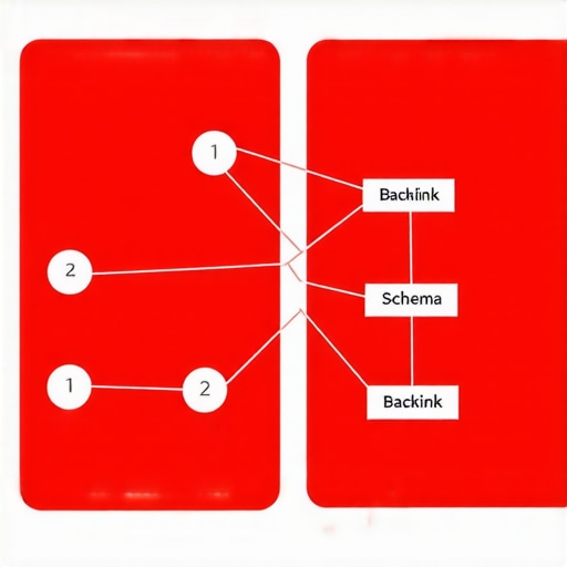 Visual schematic of citation, backlink, and schema integration