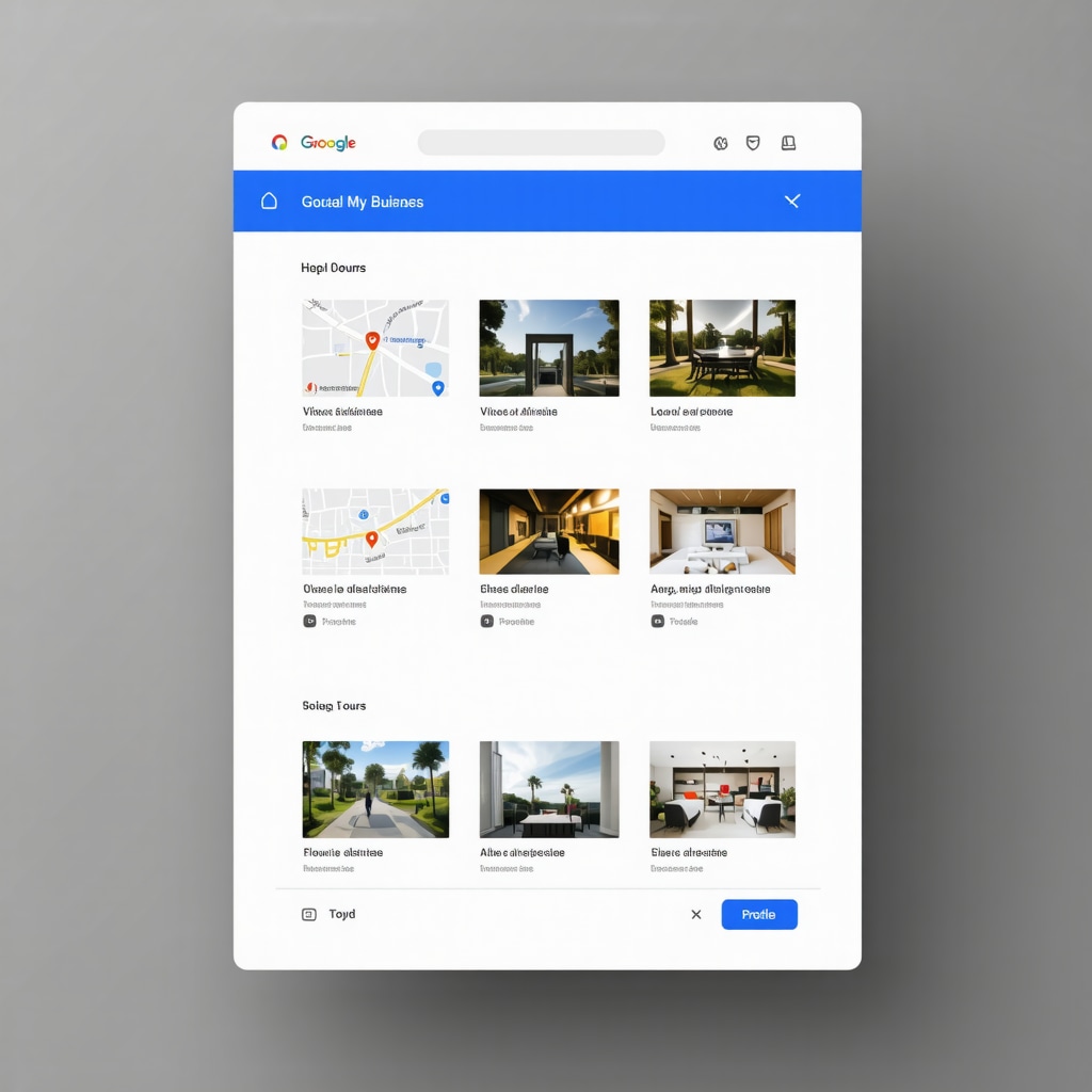 Optimized images and videos enhancing Google Business profiles for better local search rankings.