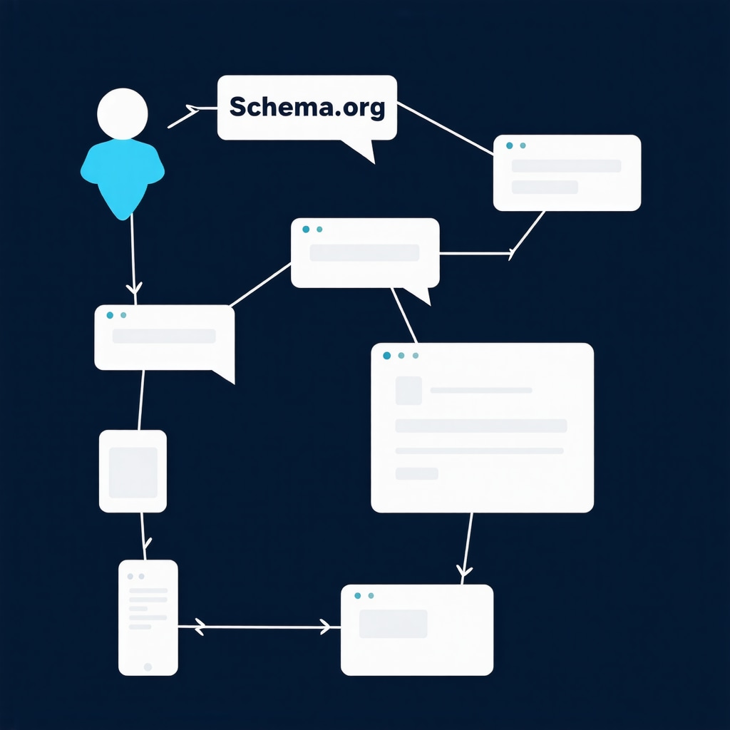 Diagram illustrating schema.org markup integration for local business schema
