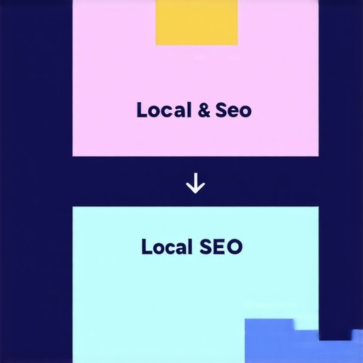 Diagram showing layers of schema markup integration to enhance local search results