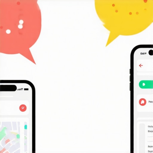 Smart device displaying voice search results for local businesses.