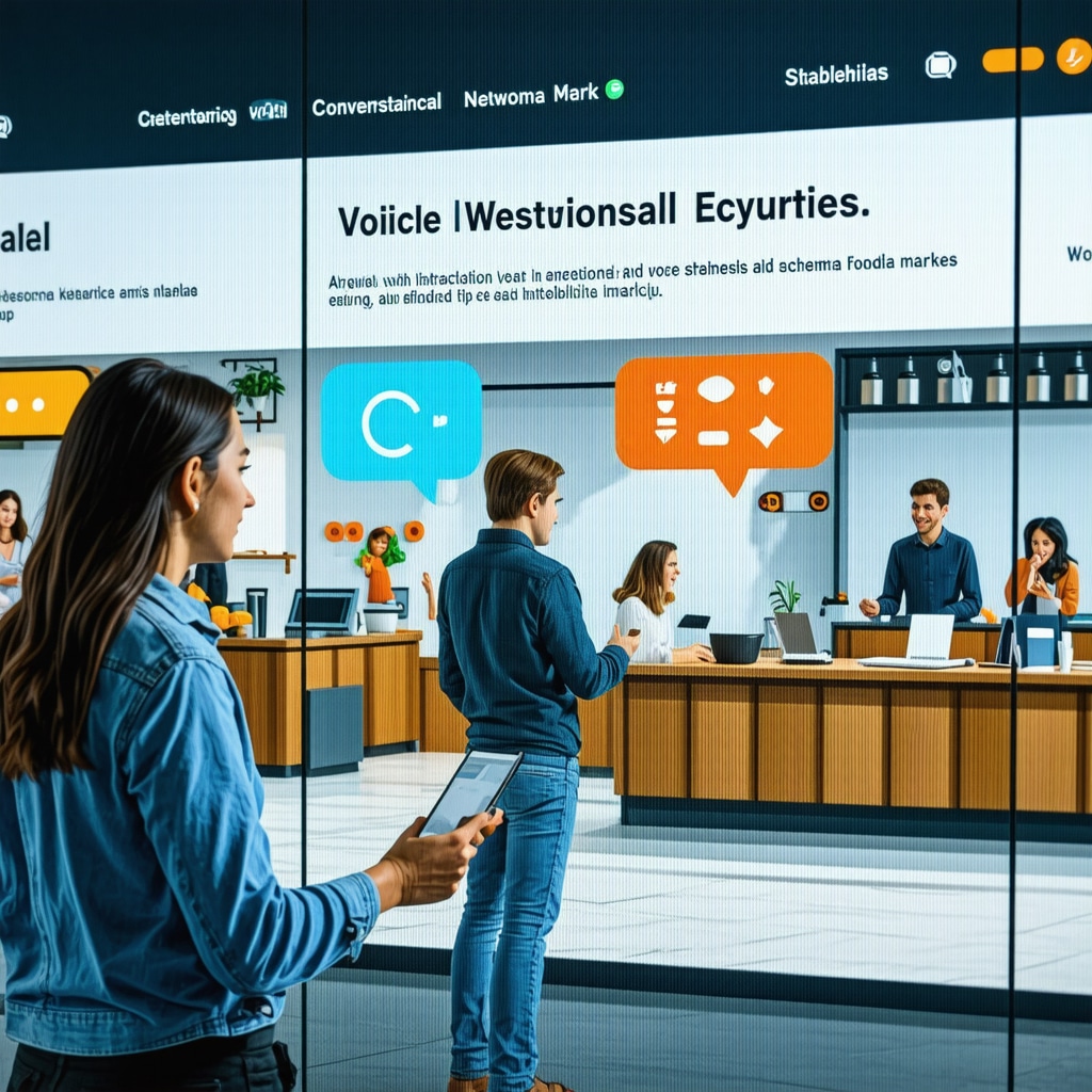 Voice search interaction with local business profile, schema markup, conversational keywords