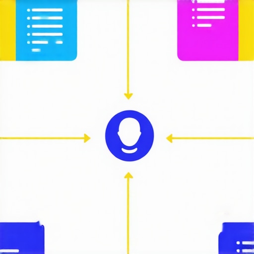 Diagram showing data flow from customer behavior to personalized GMB content