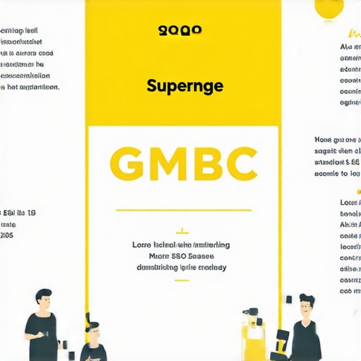 Infographic showcasing AI, structured data, and personalized content strategies for GMB optimization in 2025.