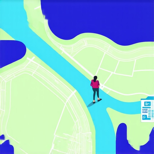 Digital map depicting hyperlocal marketing strategies with data overlays and AR elements.