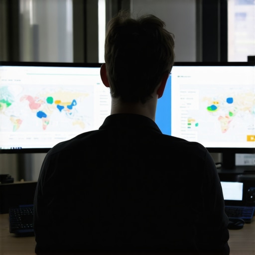 Digital marketer analyzing local SEO data with AI tools and Google Maps