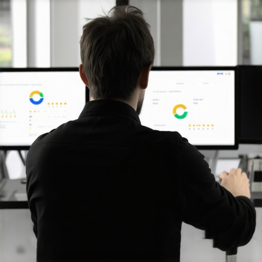 SEO specialist analyzing review data for local SEO