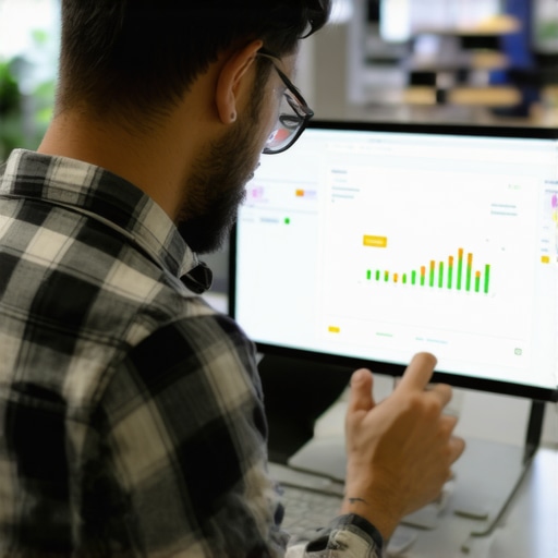 Business owner analyzing GMB post engagement and local SEO performance