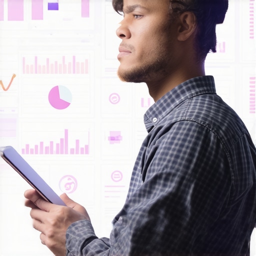 Business owner using analytics tools for local SEO optimization