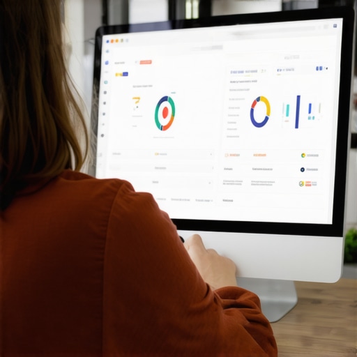 Marketing professional reviewing local SEO analytics on a computer