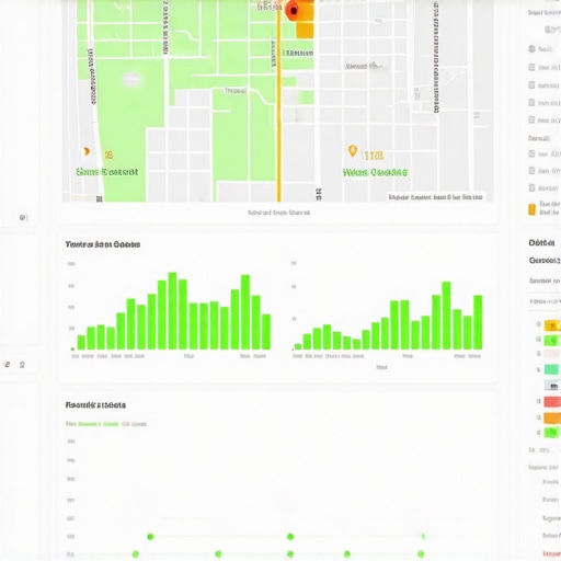 Dashboard showing neighborhood-specific analytics and foot traffic patterns