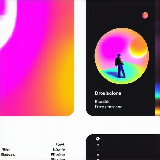 Futuristic local business profile displaying AR features and digital overlays