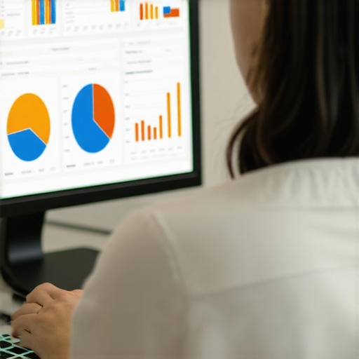 Business owner reviewing local SEO analytics on a computer
