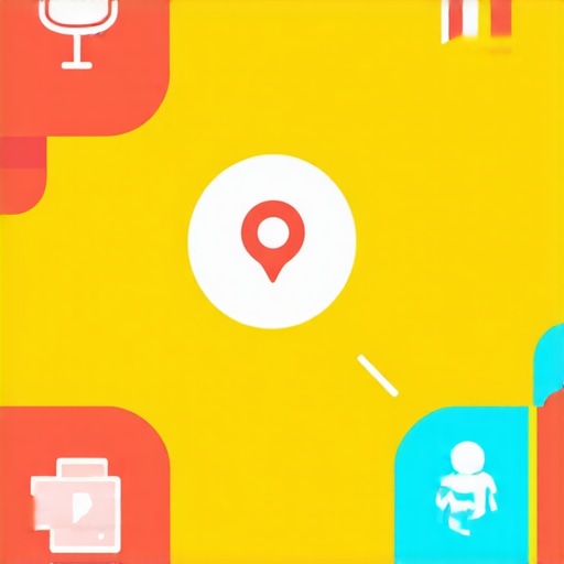 Infographic showing visual, audio, and behavioral data converging into a local SEO dashboard.