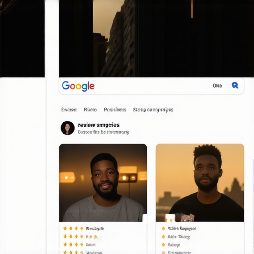 Google search results with review star ratings and summary snippets