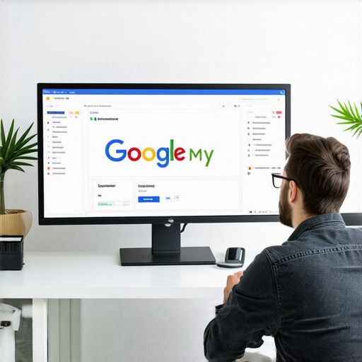 SEO professional reviewing local SEO analytics and GMB performance.