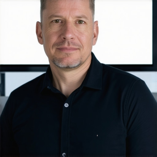 Business owner utilizing AI tools for effective GMB SEO in a digital workspace