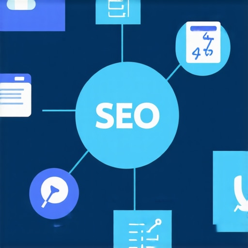 Infographic illustrating AI, schema markup, hyperlocal content, voice search, and citations for GMB ranking