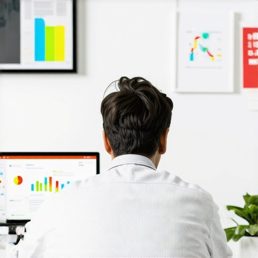 Business owner using analytics dashboard for competitor review analysis