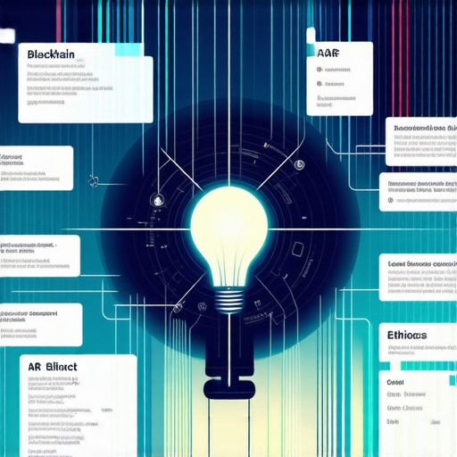 Infographic showing quantum computing, blockchain, AI ethics, and AR technologies transforming local SEO in 2025