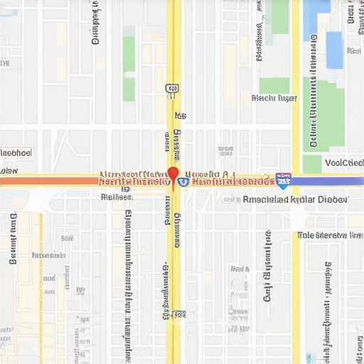 Map with neighborhood keywords and structured data annotations