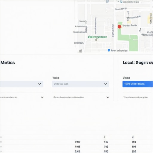 Digital marketing dashboard displaying local SEO performance and Google Maps rankings