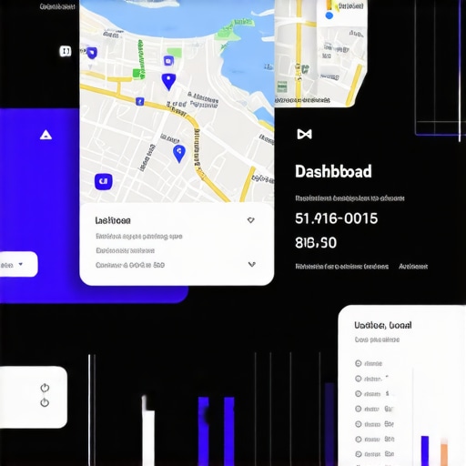 Next-Generation Local SEO Dashboard Futuristic local SEO analytics dashboard featuring AI and hyperlocal maps