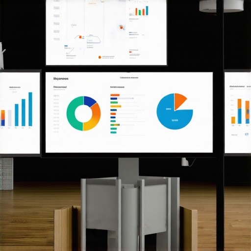 Business analyst working on local SEO analytics dashboards on multiple screens.
