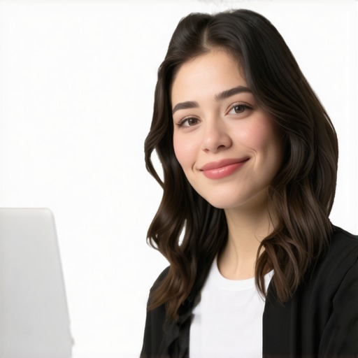 Business owner working on local SEO strategies using schema markup and AI