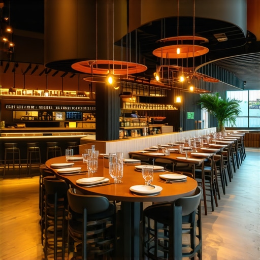 Immersive Virtual Tour for Local SEO 3D virtual walkthrough of a restaurant interior for local SEO enhancement