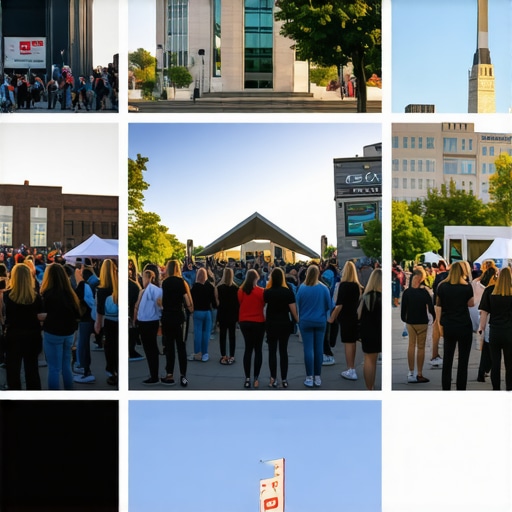 Local Community Engagement Visuals Photos of local landmarks and community events related to the business