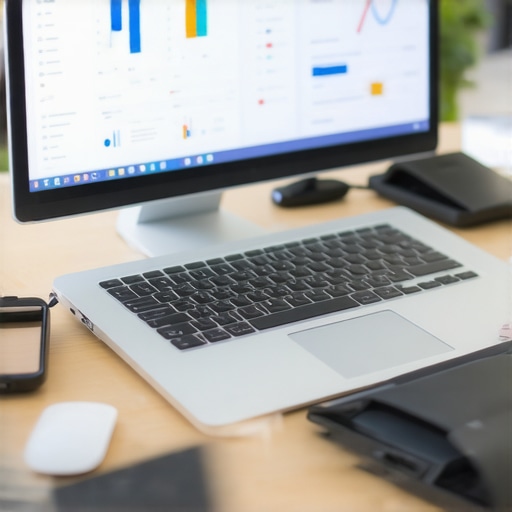 Business professional analyzing niche keywords on a digital device