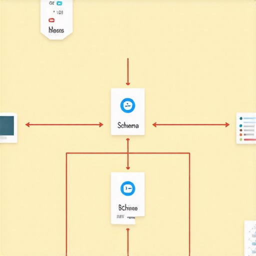 Structured data schema hierarchy diagram for enhanced GMB listings