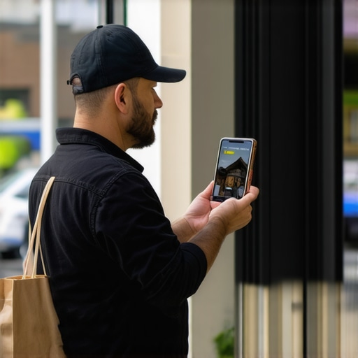 Business owner utilizing AR technology for local marketing