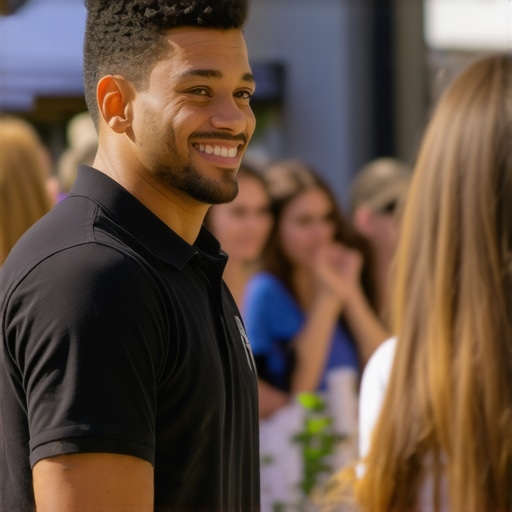 Community Engagement Boosting Local SEO Business owner participating in community event to improve local search rankings.