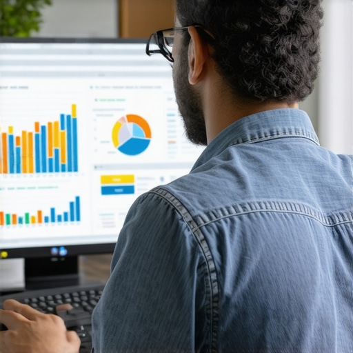 Analyst analyzing local SEO performance data