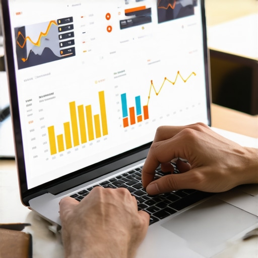 Person reviewing local SEO analytics for business growth.