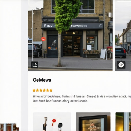 Screenshot of Google Maps displaying a local business with reviews and images.