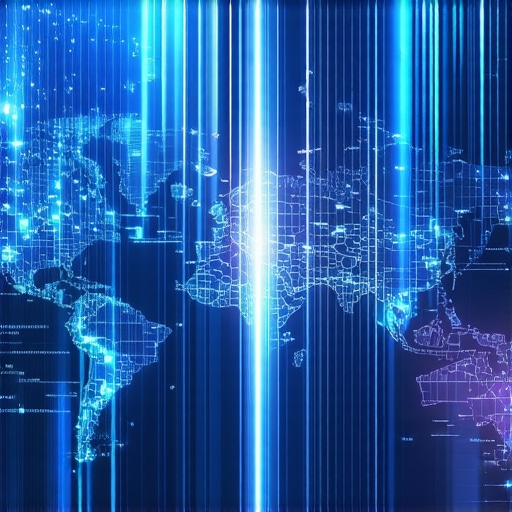 Illustration of interconnected data points on a digital map for local SEO
