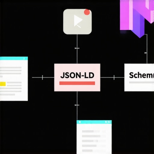 Schema Markup Illustration for Local SEO Technical illustration of schema markup implementation on a local business website.